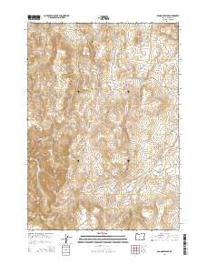 Bannock Ridge Oregon Current topographic map, 1:24000 scale, 7.5 X 7.5 Minute, Year 2014