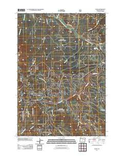 Bates Oregon Historical topographic map, 1:24000 scale, 7.5 X 7.5 Minute, Year 2011