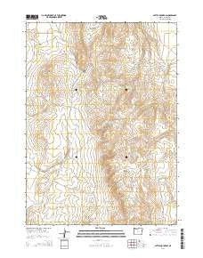Battle Mountain Oregon Current topographic map, 1:24000 scale, 7.5 X 7.5 Minute, Year 2014
