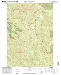 Bearbones Mountain Oregon Historical topographic map, 1:24000 scale, 7.5 X 7.5 Minute, Year 1997