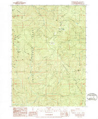 Bearbones Mtn Oregon Historical topographic map, 1:24000 scale, 7.5 X 7.5 Minute, Year 1986