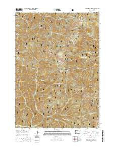 Bearbones Mountain Oregon Current topographic map, 1:24000 scale, 7.5 X 7.5 Minute, Year 2014
