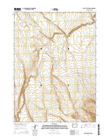 Beatys Butte NW Oregon Current topographic map, 1:24000 scale, 7.5 X 7.5 Minute, Year 2014