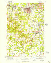 Beaverton Oregon Historical topographic map, 1:24000 scale, 7.5 X 7.5 Minute, Year 1954