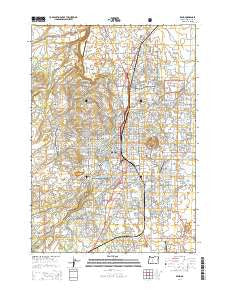 Bend Oregon Current topographic map, 1:24000 scale, 7.5 X 7.5 Minute, Year 2014