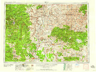 Bend Oregon Historical topographic map, 1:250000 scale, 1 X 2 Degree, Year 1958