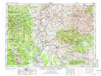 Bend Oregon Historical topographic map, 1:250000 scale, 1 X 2 Degree, Year 1955