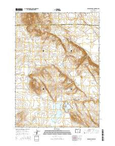 Benjamin Lake Oregon Current topographic map, 1:24000 scale, 7.5 X 7.5 Minute, Year 2014