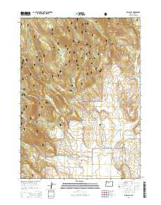 Big Baldy Oregon Current topographic map, 1:24000 scale, 7.5 X 7.5 Minute, Year 2014