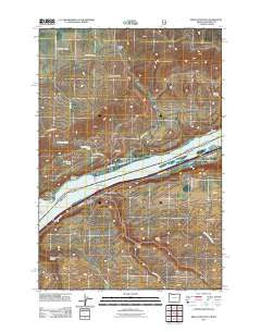 Biggs Junction Oregon Historical topographic map, 1:24000 scale, 7.5 X 7.5 Minute, Year 2011