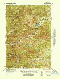 Blachly Oregon Historical topographic map, 1:62500 scale, 15 X 15 Minute, Year 1942