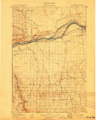 Blalock Island Washington Historical topographic map, 1:125000 scale, 30 X 30 Minute, Year 1908