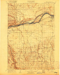 Blalock Island Washington Historical topographic map, 1:125000 scale, 30 X 30 Minute, Year 1908
