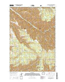 Blalock Mountain Oregon Current topographic map, 1:24000 scale, 7.5 X 7.5 Minute, Year 2014