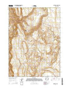 Blizzard Gap Oregon Current topographic map, 1:24000 scale, 7.5 X 7.5 Minute, Year 2014