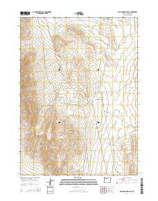 Blue Mountain Pass Oregon Current topographic map, 1:24000 scale, 7.5 X 7.5 Minute, Year 2014