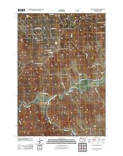 Bologna Basin Oregon Historical topographic map, 1:24000 scale, 7.5 X 7.5 Minute, Year 2011