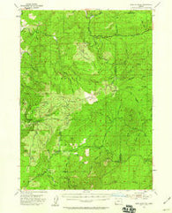 Bone Mountain Oregon Historical topographic map, 1:62500 scale, 15 X 15 Minute, Year 1954