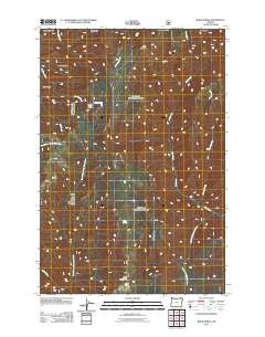 Bone Spring Oregon Historical topographic map, 1:24000 scale, 7.5 X 7.5 Minute, Year 2011