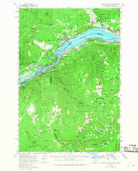 Bonneville Dam Oregon Historical topographic map, 1:62500 scale, 15 X 15 Minute, Year 1957