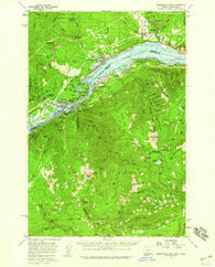 Bonneville Dam Oregon Historical topographic map, 1:62500 scale, 15 X 15 Minute, Year 1957