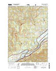 Bonneville Dam Oregon Current topographic map, 1:24000 scale, 7.5 X 7.5 Minute, Year 2014