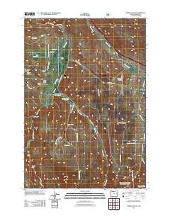 Bowen Valley Oregon Historical topographic map, 1:24000 scale, 7.5 X 7.5 Minute, Year 2011