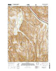 Bowen Valley Oregon Current topographic map, 1:24000 scale, 7.5 X 7.5 Minute, Year 2014
