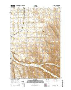 Bowlus Hill Oregon Current topographic map, 1:24000 scale, 7.5 X 7.5 Minute, Year 2014