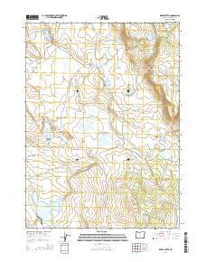 Brady Butte Oregon Current topographic map, 1:24000 scale, 7.5 X 7.5 Minute, Year 2014