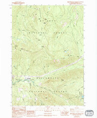 Breitenbush Hot Springs Oregon Historical topographic map, 1:24000 scale, 7.5 X 7.5 Minute, Year 1988