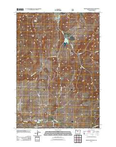 Brewer Reservoir Oregon Historical topographic map, 1:24000 scale, 7.5 X 7.5 Minute, Year 2011