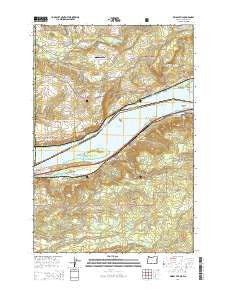 Bridal Veil Oregon Current topographic map, 1:24000 scale, 7.5 X 7.5 Minute, Year 2014