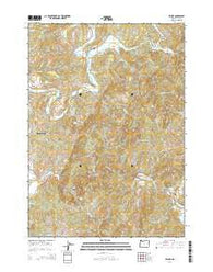 Bridge Oregon Current topographic map, 1:24000 scale, 7.5 X 7.5 Minute, Year 2014