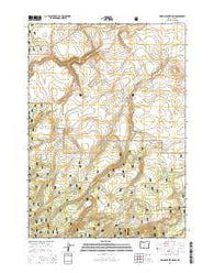 Bridge Creek Draw Oregon Current topographic map, 1:24000 scale, 7.5 X 7.5 Minute, Year 2014