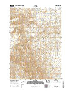 Brogan Oregon Current topographic map, 1:24000 scale, 7.5 X 7.5 Minute, Year 2014