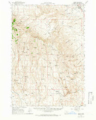 Brogan Oregon Historical topographic map, 1:62500 scale, 15 X 15 Minute, Year 1964
