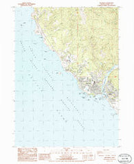 Brookings Oregon Historical topographic map, 1:24000 scale, 7.5 X 7.5 Minute, Year 1986