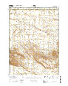Brothers SW Oregon Current topographic map, 1:24000 scale, 7.5 X 7.5 Minute, Year 2014