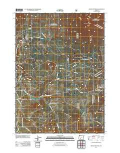 Brown Mountain Oregon Historical topographic map, 1:24000 scale, 7.5 X 7.5 Minute, Year 2011