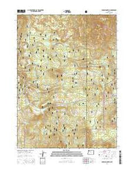 Brown Mountain Oregon Current topographic map, 1:24000 scale, 7.5 X 7.5 Minute, Year 2014