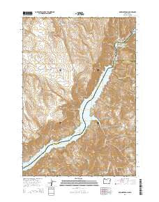 Brownlee Dam Oregon Current topographic map, 1:24000 scale, 7.5 X 7.5 Minute, Year 2014