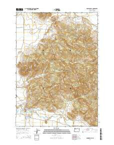 Brownsville Oregon Current topographic map, 1:24000 scale, 7.5 X 7.5 Minute, Year 2014