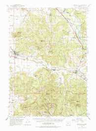 Brownsville Oregon Historical topographic map, 1:62500 scale, 15 X 15 Minute, Year 1950