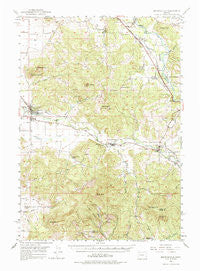 Brownsville Oregon Historical topographic map, 1:62500 scale, 15 X 15 Minute, Year 1950