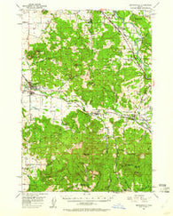 Brownsville Oregon Historical topographic map, 1:62500 scale, 15 X 15 Minute, Year 1950