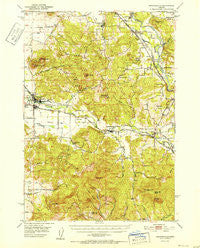 Brownsville Oregon Historical topographic map, 1:62500 scale, 15 X 15 Minute, Year 1952