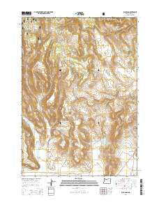 Buchanan Oregon Current topographic map, 1:24000 scale, 7.5 X 7.5 Minute, Year 2014