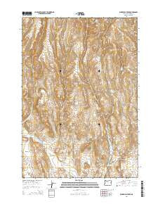 Buckbrush Creek Oregon Current topographic map, 1:24000 scale, 7.5 X 7.5 Minute, Year 2014