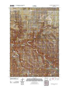 Buckhorn Canyon Oregon Historical topographic map, 1:24000 scale, 7.5 X 7.5 Minute, Year 2011